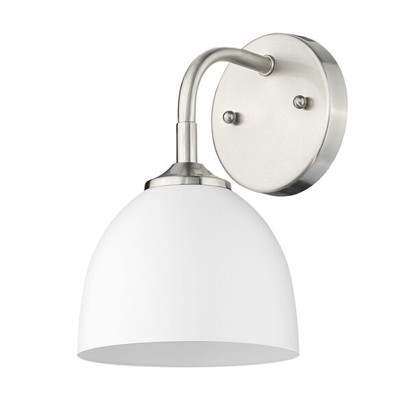 Zoey Pewter and Matte White One-Light Wall Sconce, image 3